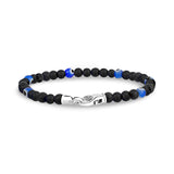 Black Onyx Evil Eye Bracelet | 4MM - Unisex Bead Bracelet - The Steel Shop