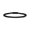 Pulseira de ténis com pedra preta | 3mm - Pulseiras de aço para homem - The Steel Shop