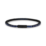 Pulseira de ténis com pedra azul | 3mm - Pulseiras de aço para homem - The Steel Shop