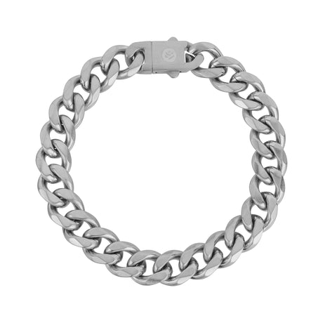 Brushed Cuban Link Bracelet | 10MM - Mens Steel Bracelets - The Steel Shop