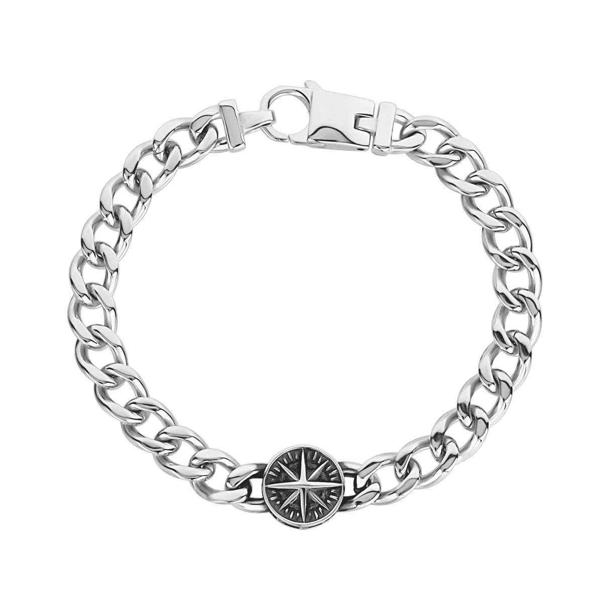 Navigator’s Cuban Link Bracelet - Mens Steel Bracelets - The Steel Shop