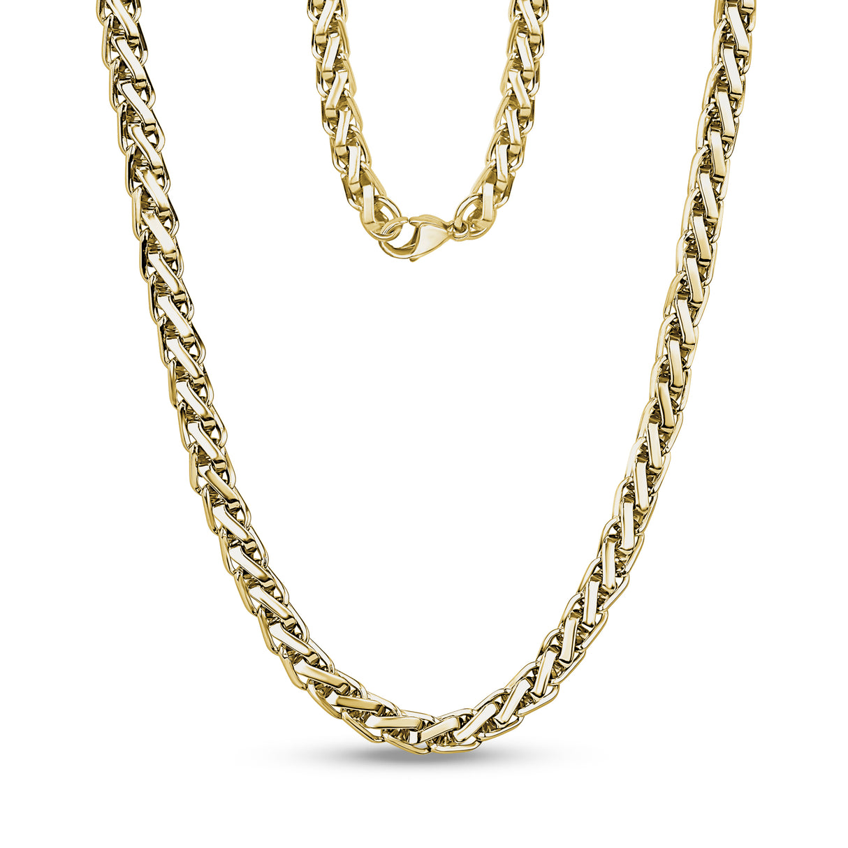 Square Wheat Chain | 6MM - Men Necklace - The Steel Shop