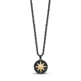 Stone-Set North Star Compass Pendant - Men Pendant - The Steel Shop