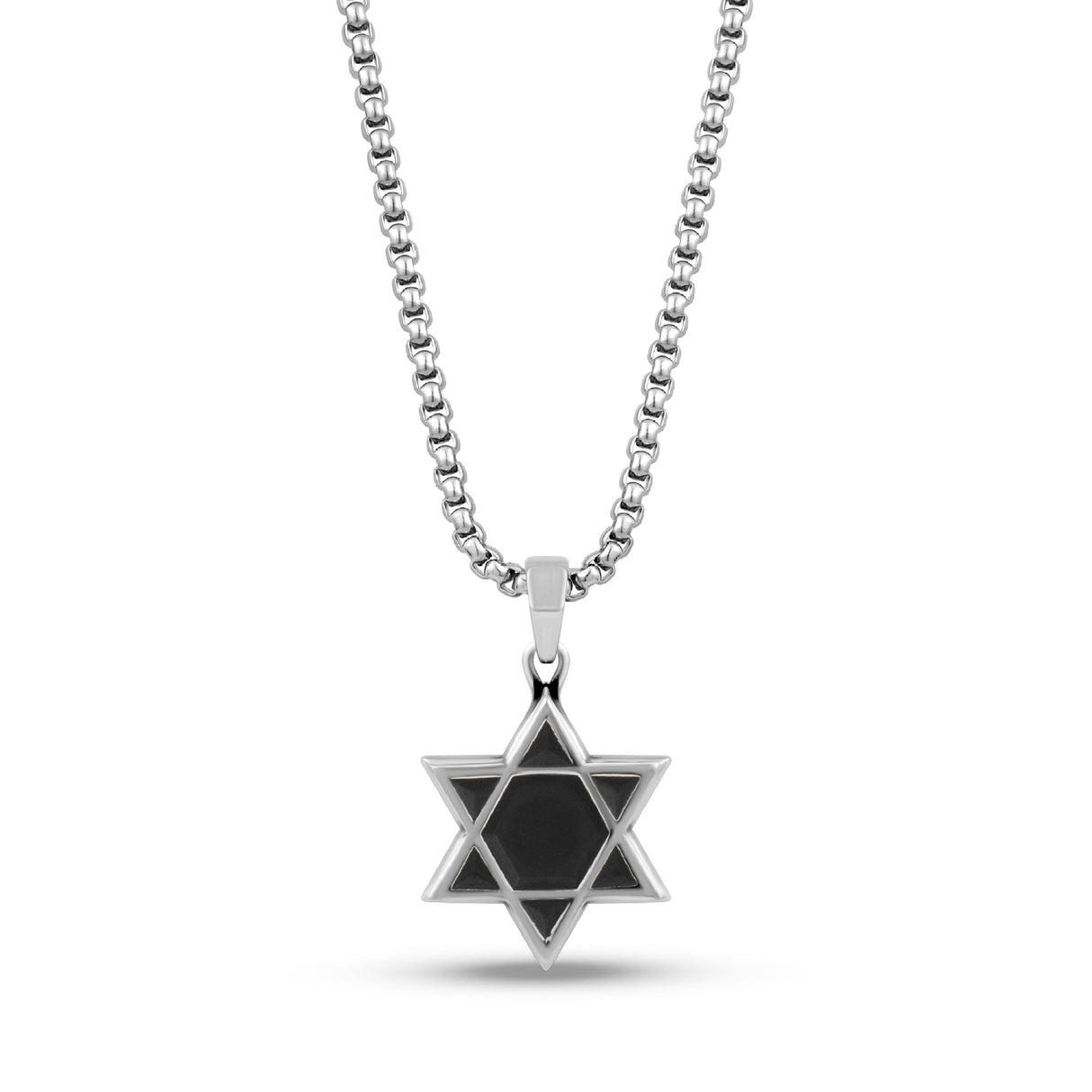 Two Tone Star of David Pendant - Men Pendant - The Steel Shop