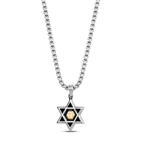 Star of David Chai Pendant - Men Pendant - The Steel Shop