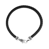 Pulseira de borracha detalhada | 5MM - Pulseiras de borracha de aço para homem - The Steel Shop