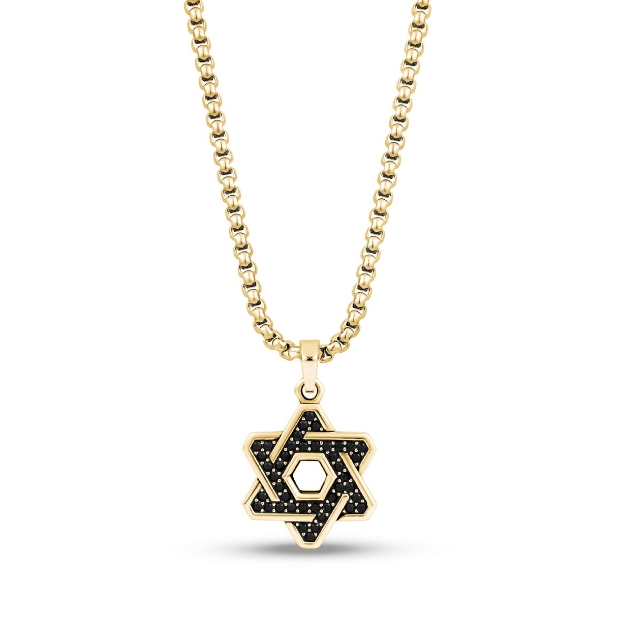 Stone-Set Star of David Pendant - Men Pendant - The Steel Shop