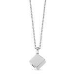 Pingente de Urna Quadrado de Diamante Minimal - Pingente Feminino - The Steel Shop