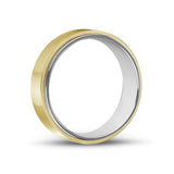 Anel de Casamento Homem - Anel de 7mm em Aço Dourado - Gravável