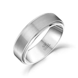 Anel de Casamento Homem - anel de 7mm em aço inoxidável - Gravável