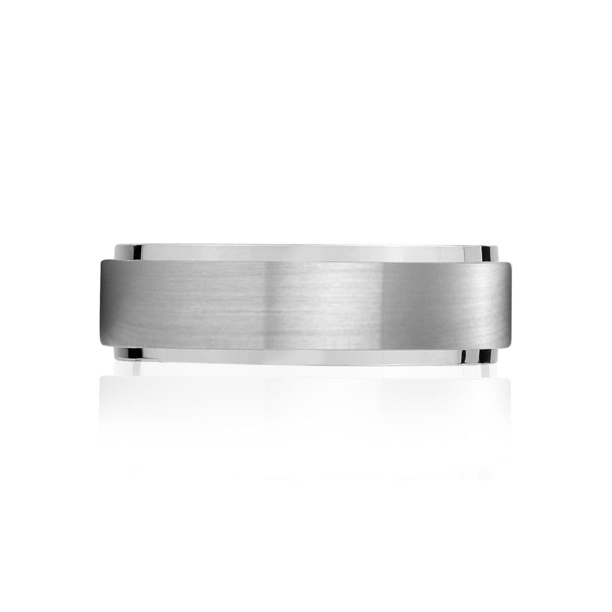 Anel de Casamento Homem - anel de 7mm em aço inoxidável - Gravável