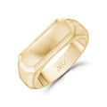 Anel Homens - Anel Rectângulo de Aço Matte Gold Engravable Rectangle Signet