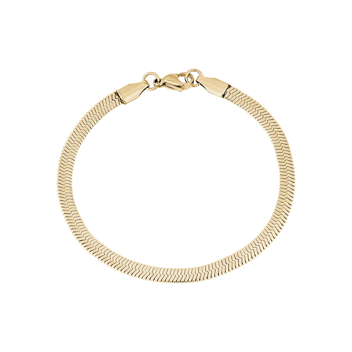 Pulseira Mulher - Bracelete 4mm Espinha de Ouro