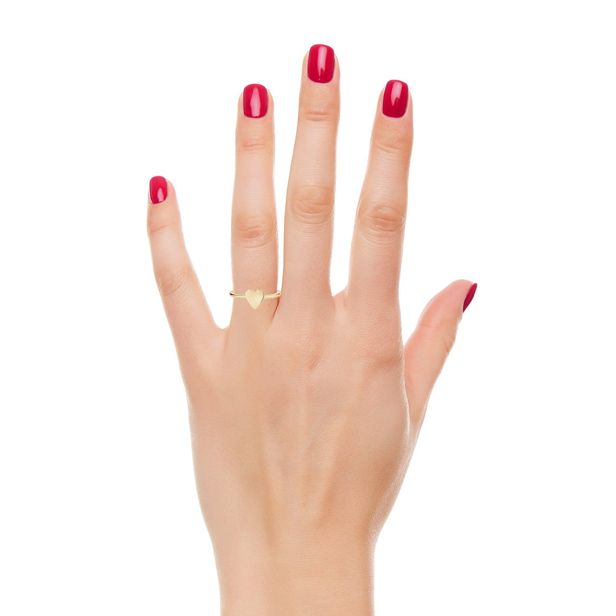 Women Ring - Minimal Engravable Heart Ring (Anel Coração Mínimo Gravável)