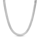 Colares femininos - Corrente de espinha de 6mm de aço Silver Herringbone